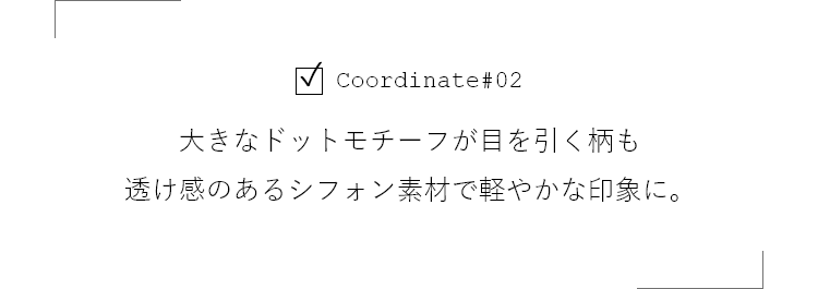 CoordinateO2傫ȃhbg`[tڂ̂VtHfނŌy₩ȈۂɁB